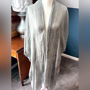 Silver Sparkly Wrap Kimono